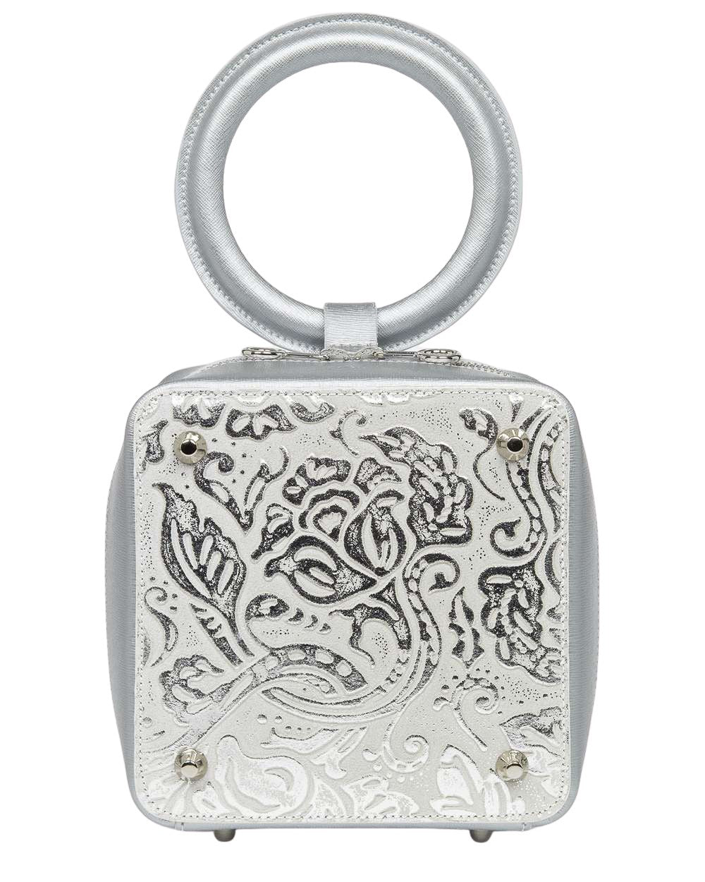 cube dot #couleur_argent fleuri